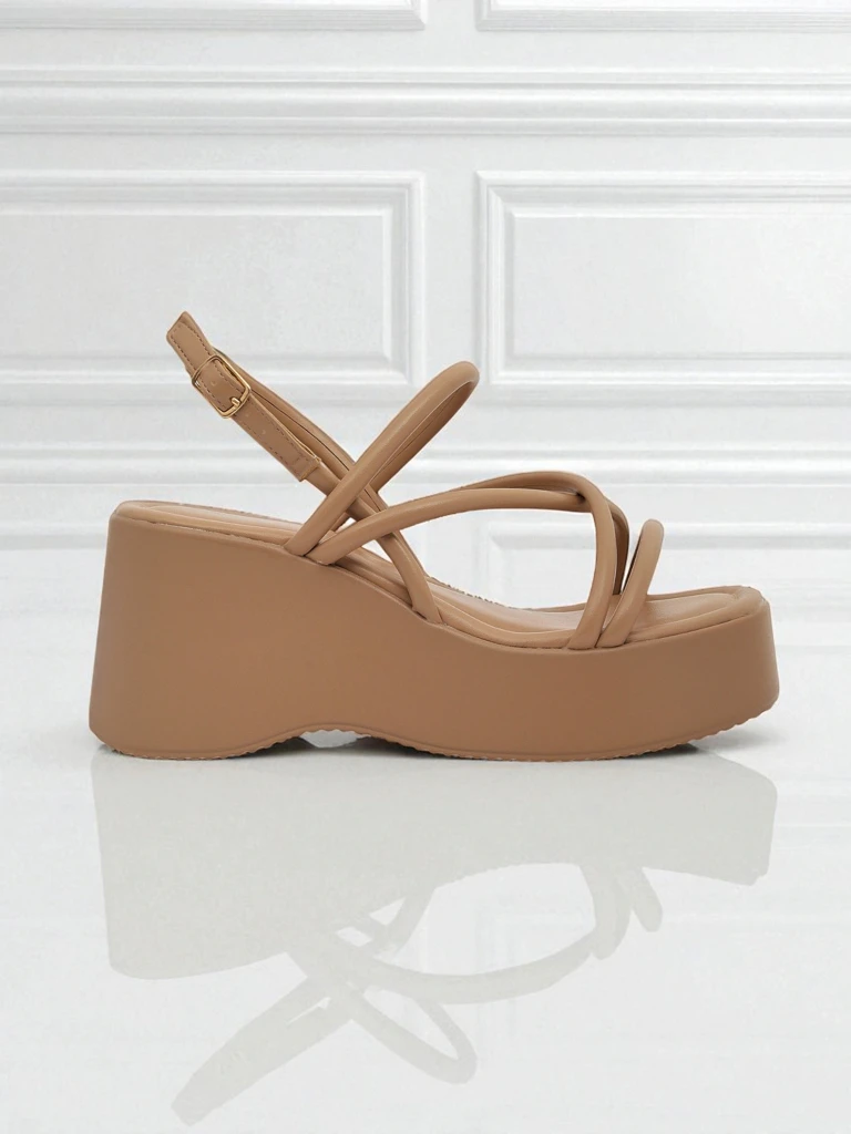 Royalfashion Women's Wedge Sandals Skyline Straps