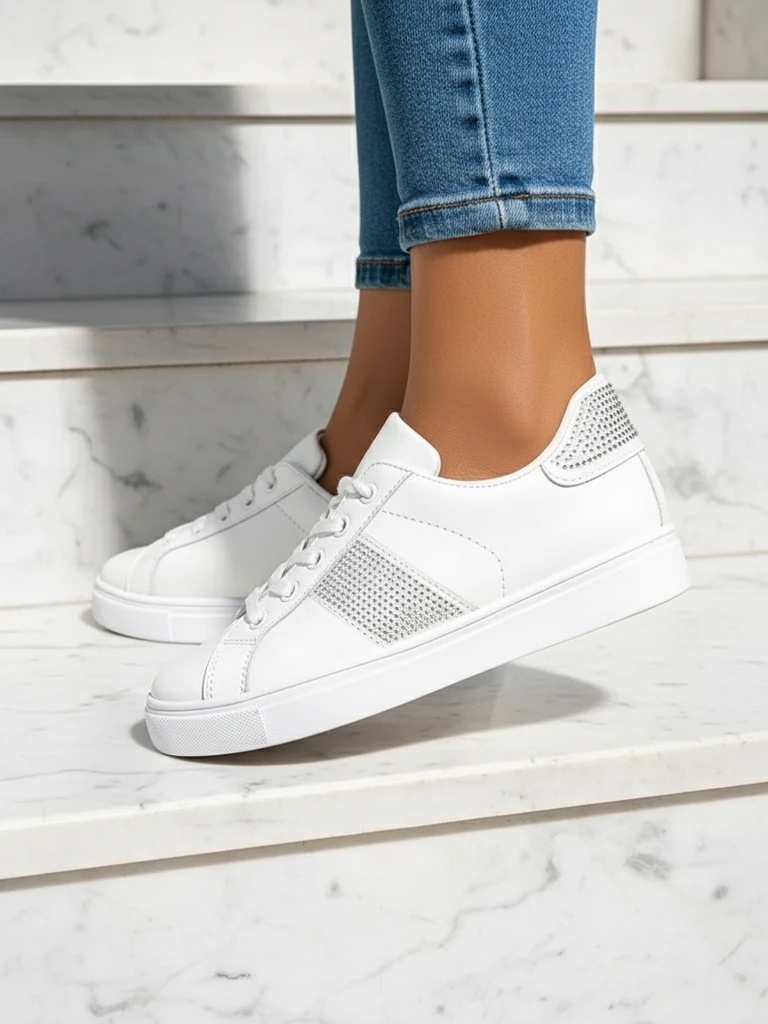 Luminosa Белые Кроссовки из Экологической Кожи