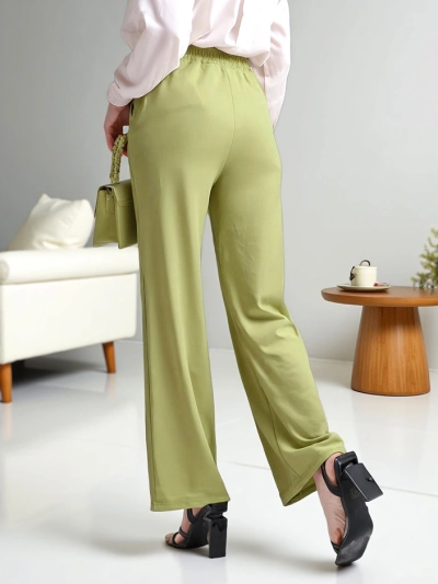 Royalfashion Wide women's trousers with a belt