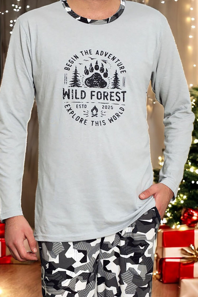 Meresinine ruuduliste pükstega meeste pidžaamad - Riietus