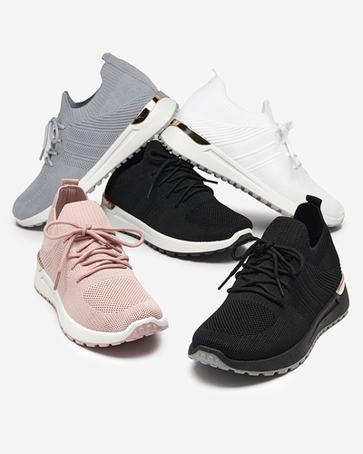 Женские кроссовки Mistrale черного цвета на плоской подошве