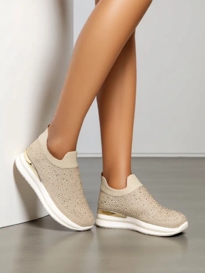 Royalfashion Women's slip-on fabric sports shoes Terrifa