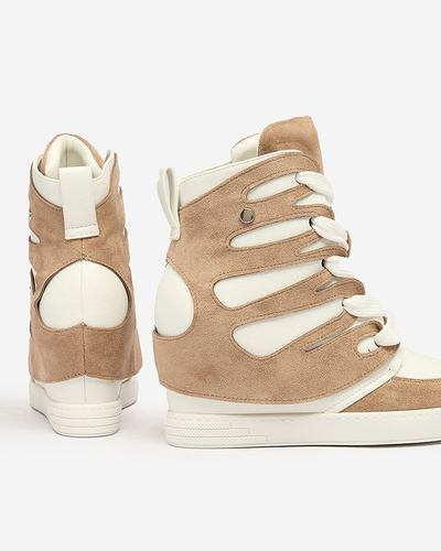 Royalfashion Light brown Pamstinsa women's sporty boots on heels