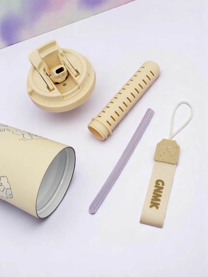 Royalfashion Термокружка с корзинкой, трубочкой и носиком Happy Dog