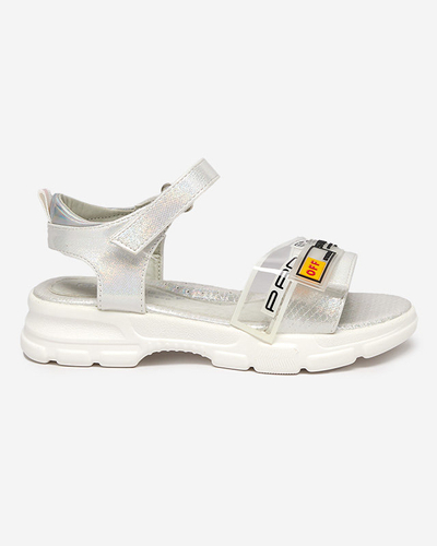 Silver shiny sandals for girls Lorij - Footwear