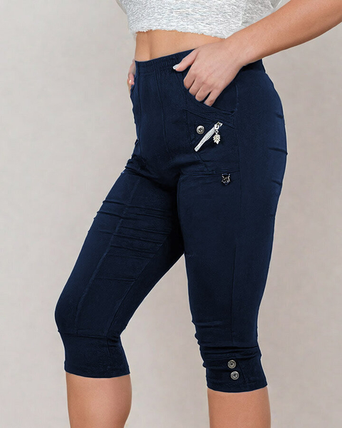 Royalfashion Naiste riidest püksid 7/8 PLUS SIZE
