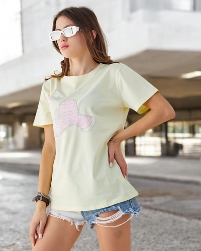 Royalfashion Naiste puuvillane pluus printimisega