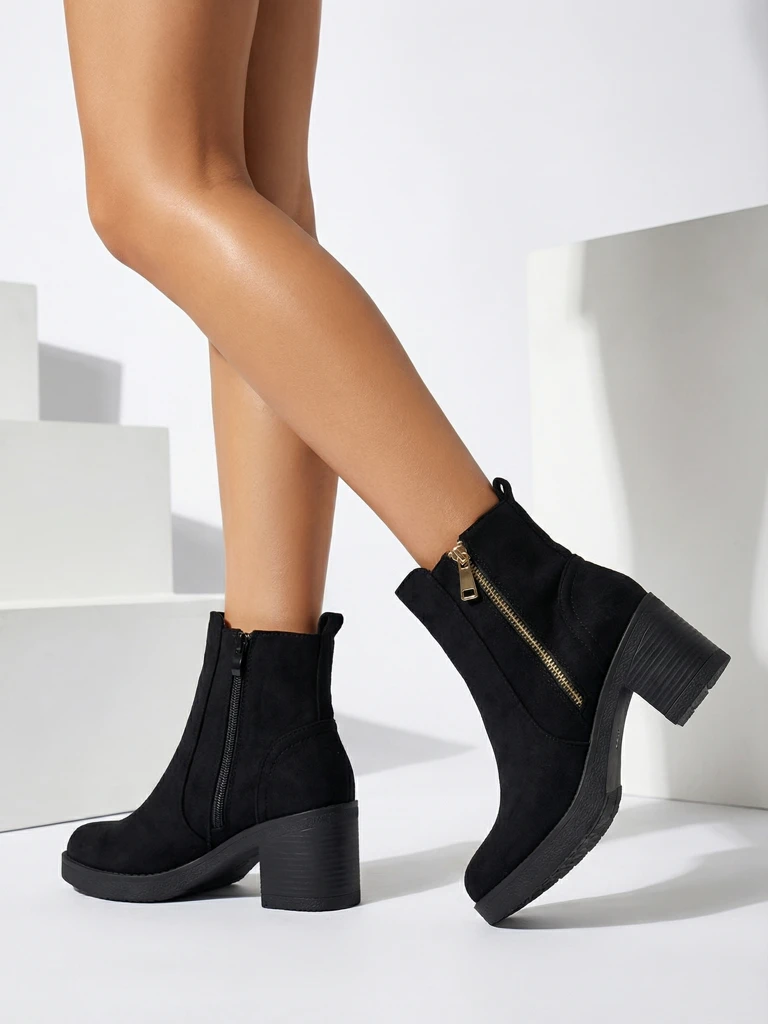 Women's Arshena Faux Suede Heeled Ankle Boots