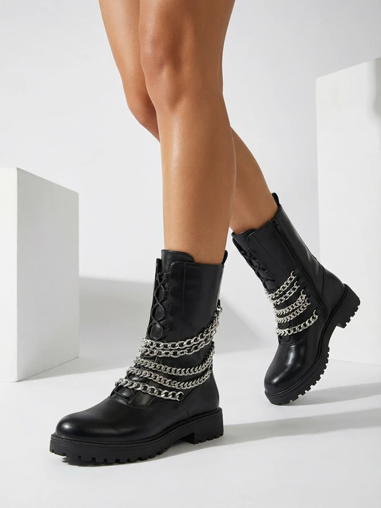 Royalfashion Naiste baggersaapad mustad Goserre