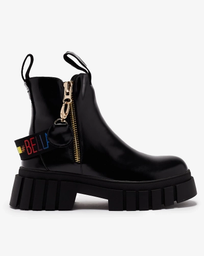 Royalfashion Black women's eco leather boots Ceriop