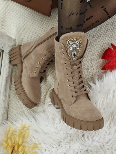 Royalfashion Women's High Worker Boots Suboo