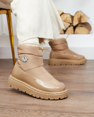 Royalfashion Women's slip-on snow boots in brown color Ireda