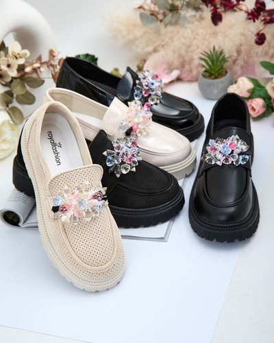 Royalfashion Naiste mokassinad värviliste helmedega Karonia