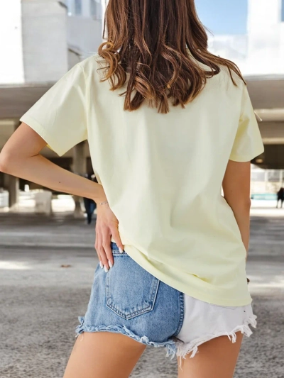 Royalfashion Naiste puuvillane pluus printimisega