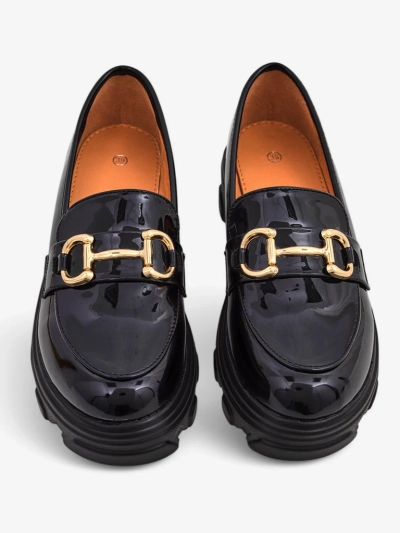 Royalfashion Women's patent loafers Ellips
