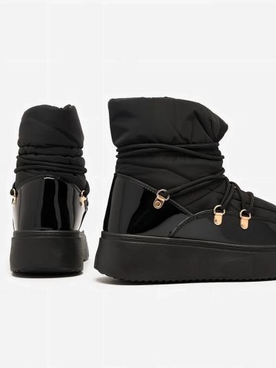 Royalfashion Naiste mustad liibuvad lumesaapad Dabenda