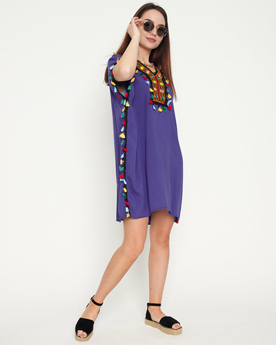 Naiste sinine narmastega suvine rannatuunika - Riietus