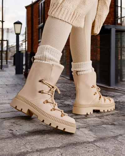 Royalfashion Kvinnor lace-up snö stövlar Lorii