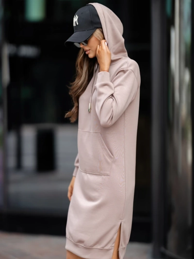 Royalfashion Viscose Sweatshirt Dress with Hood