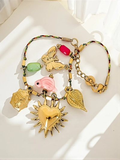 Ariadna Amore Bracelet – colorful charms and golden details, Italian style