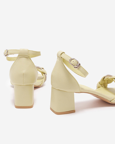 OUTLET Green women's sandals on the Marienka post - Footwear