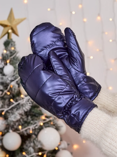 Royalfashion Women's navy blue gloves