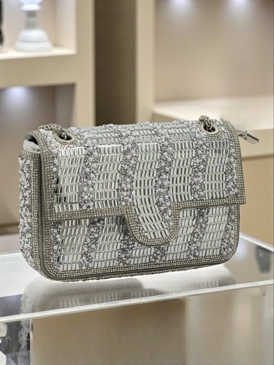 Women's Envelope Clutch with Cubic Zirconia Zyora