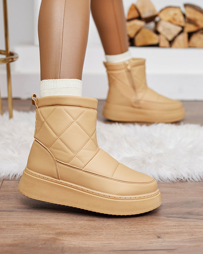 Royalfashion Light brown women's boots a'la snow boots Kacecica