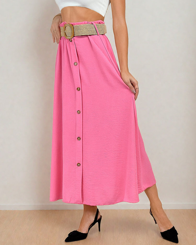 Royalfashion Women's midi skirt with belt