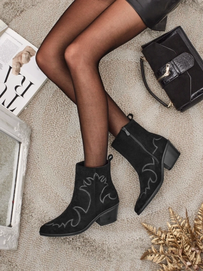 Женские ботинки-ковбойки Velvet Ash – на каблуке