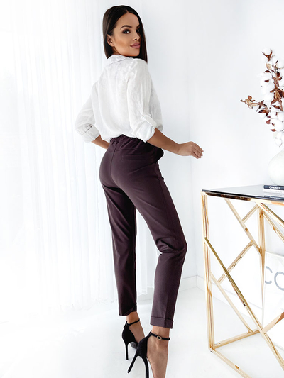 Royalfashion Tumepruunid naiste treggingsid