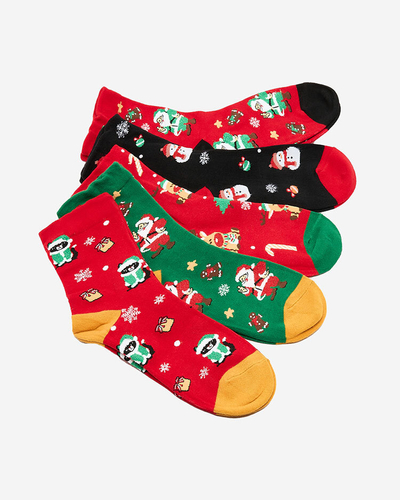 Royalfashion Patterned Christmas Women's Socks 5/pack