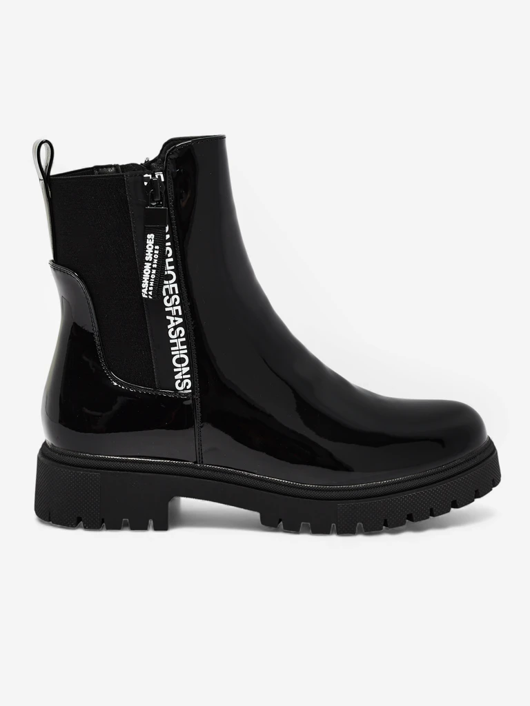 Women's Patent Ankle Boots Somaliane