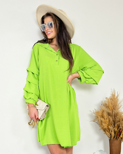 Royalfashion Women's oversize dress with ruffle at sleeves