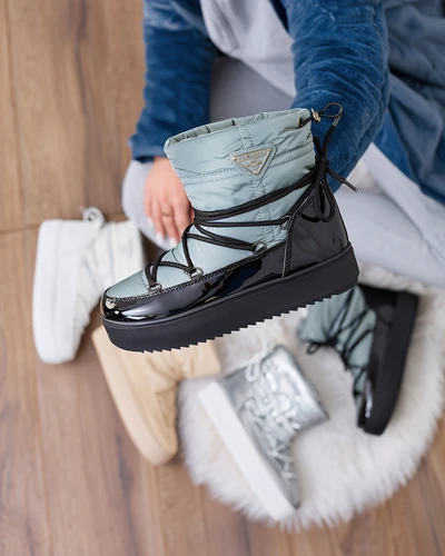 Royalfashion Naiste slip-on saapad a'la lumesaapad sinised Vevnose