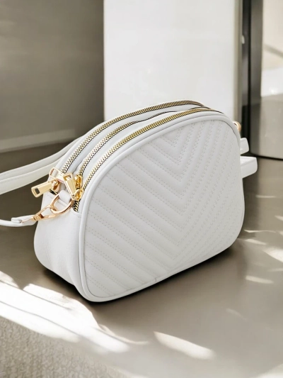 Royalfashion Oval small women's handbag made of eco-leather