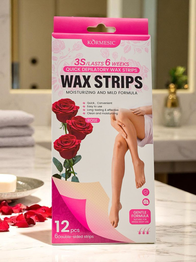 Rose wax strips for body depilation 12 pcs.