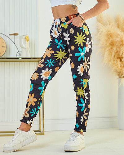 Royalfashion Женские брюки из цветочной ткани