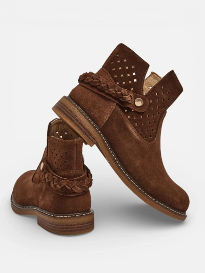 Ažuursed naturaalsest nahast naiste poolsaapad Unimi