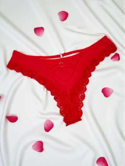 Lace women's thong panties with lace