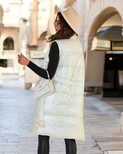 Royalfashion Pikk naiste vest a'la nahk