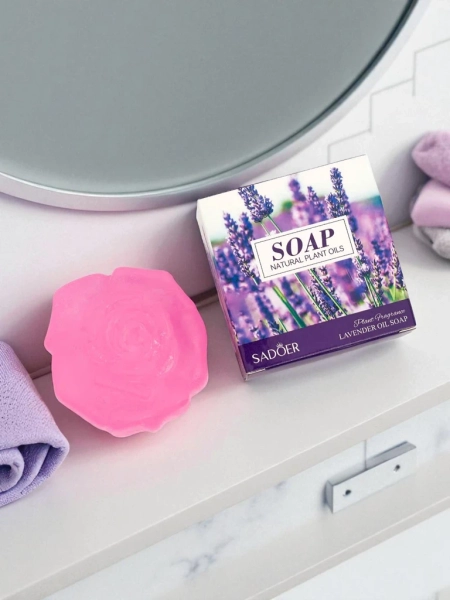 Royalfashion Glycerin soap in the shape of a flower Avocado