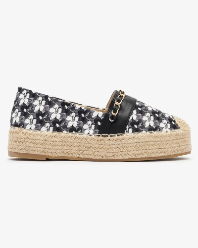 Mustad lillelised espadrillid Azzaxi- Footwear