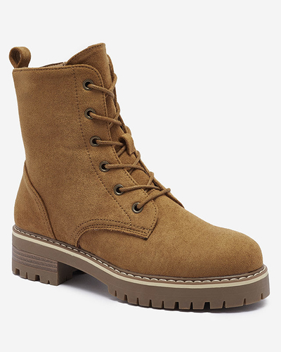 Brown women's trapper boots Priviea - Footwear