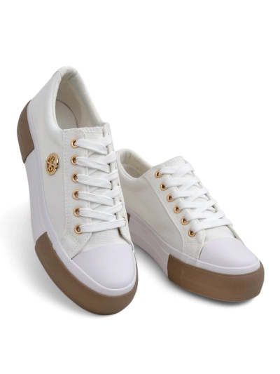 Women's white Aurelio Canvas sneakers
