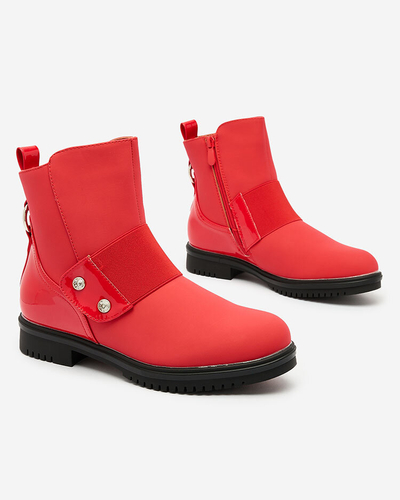 Royalfashion Red matte women's boots Setipfa