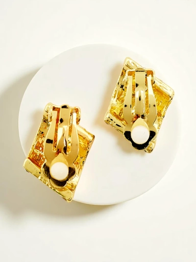 Royalfashion Women's clip-on earrings with cubic zirconia
