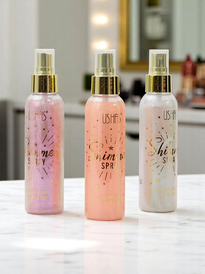 USHAS Summer Spray — Жидкий хайлайтер для лица и тела Персик