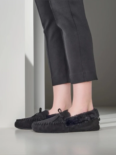 Royalfashion Women's moccasins with fur Ahtikes