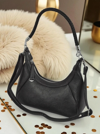 Royalfashion Väike naiste öko-nahast käekott dekoratiivse rihmaga Lacquea